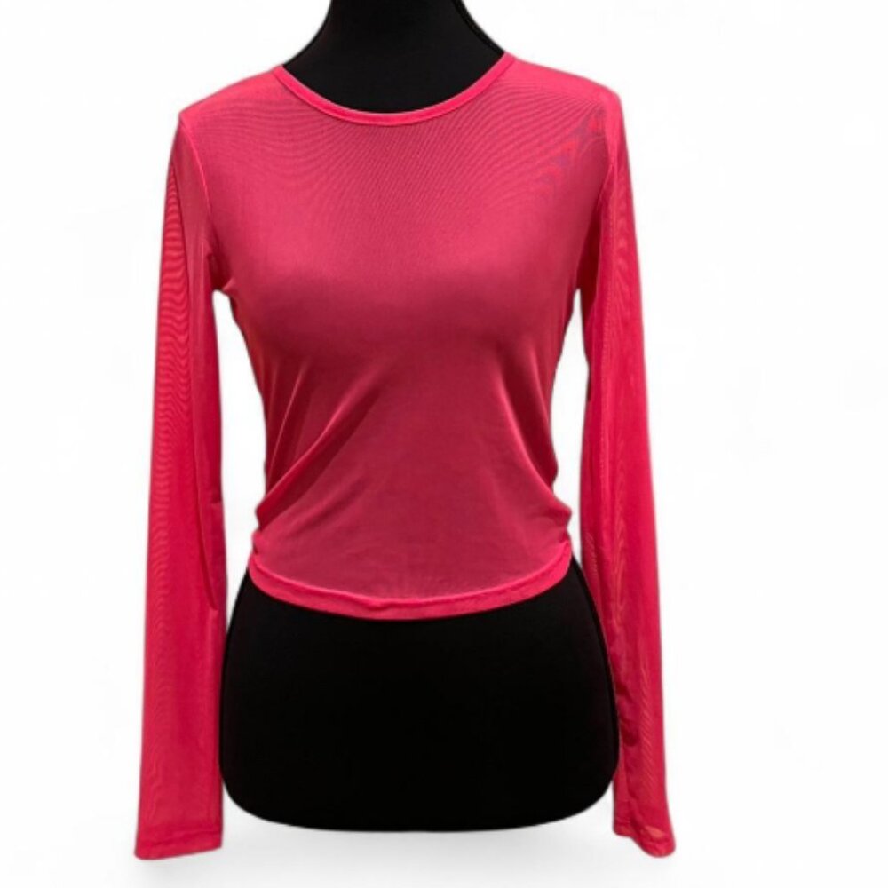 Windsor Bright Pink See-Thru Mesh Top Size S